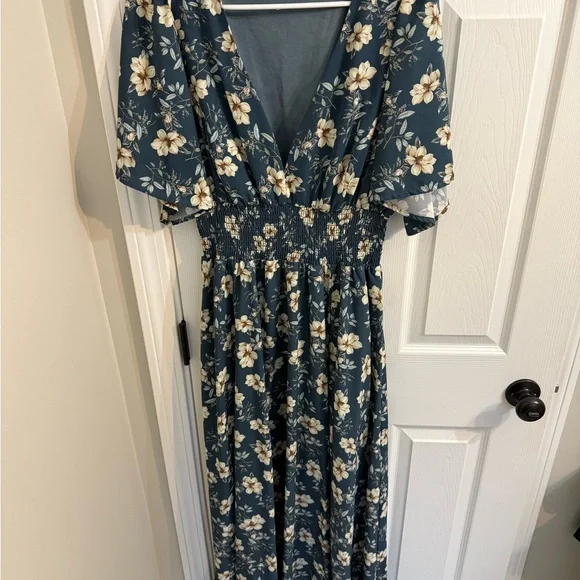 Verona Smocked Maxi Dress—worn once - Picture 1 of 2